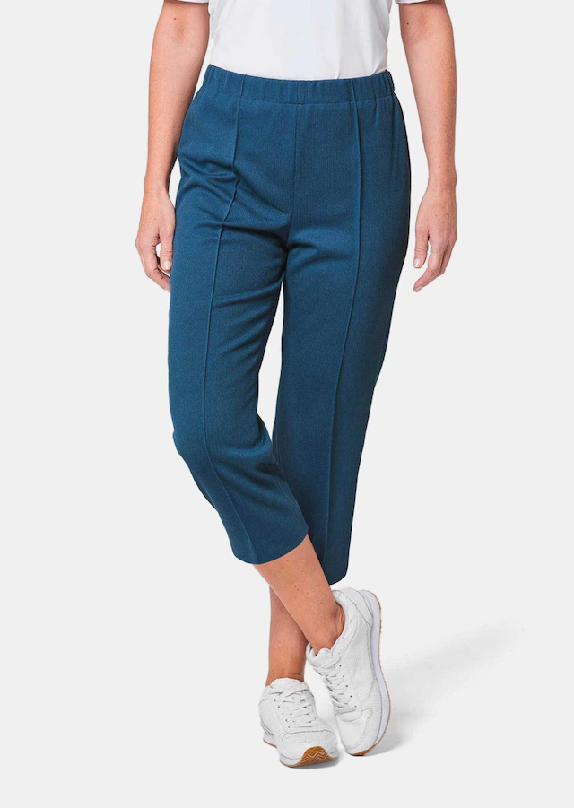 GOLDNER Caprihose »Kurzgröße Sportive 7/8-Hose mit Biesen« Ohne