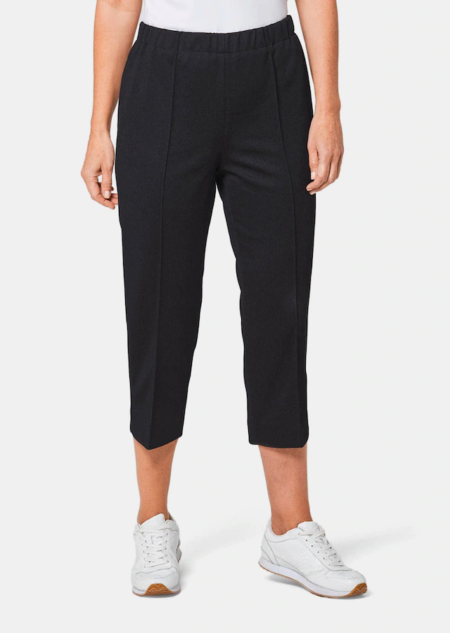 GOLDNER Caprihose »Kurzgröße Sportive 7/8-Hose mit Biesen« Ohne