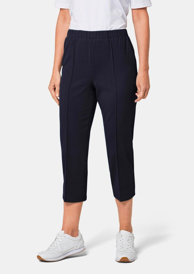 GOLDNER Caprihose »Kurzgröße Sportive 7/8-Hose mit Biesen« Ohne