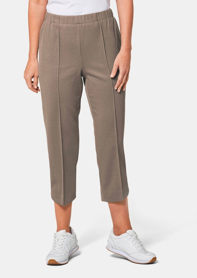GOLDNER Caprihose »Kurzgröße Sportive 7/8-Hose mit Biesen« Ohne