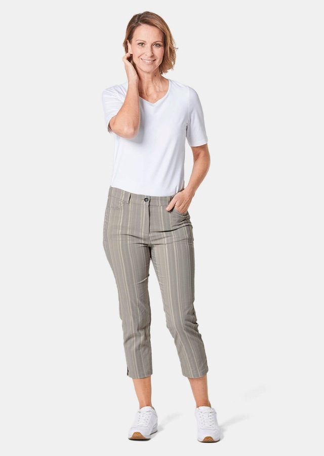 GOLDNER Caprihose »Verkürzte Strukturhose in elastischer Ware« perfekter Sitz mit viel Komfort