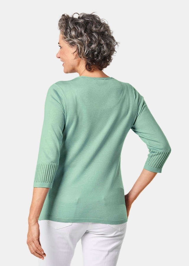 GOLDNER 3/4 Arm-Pullover »Gepflegter Ajour-Pullover mit femininen Durchbrüchen« Ohne
