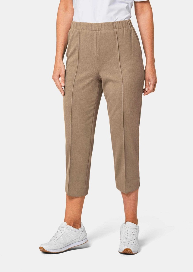 GOLDNER Caprihose »Kurzgröße Sportive 7/8-Hose mit Biesen« Ohne