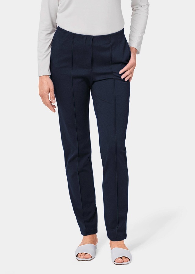 GOLDNER Schlupfhose »Moderne Hose LOUISA mit streckenden Biesen« Ohne