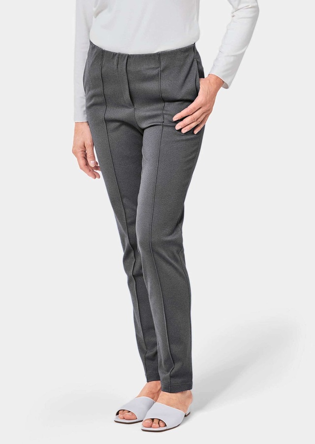 GOLDNER Schlupfhose »Moderne Hose LOUISA mit streckenden Biesen« Ohne