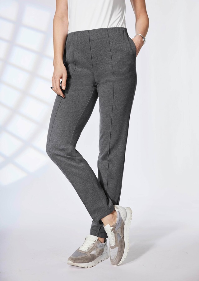 GOLDNER Schlupfhose »Moderne Hose LOUISA mit streckenden Biesen« Ohne