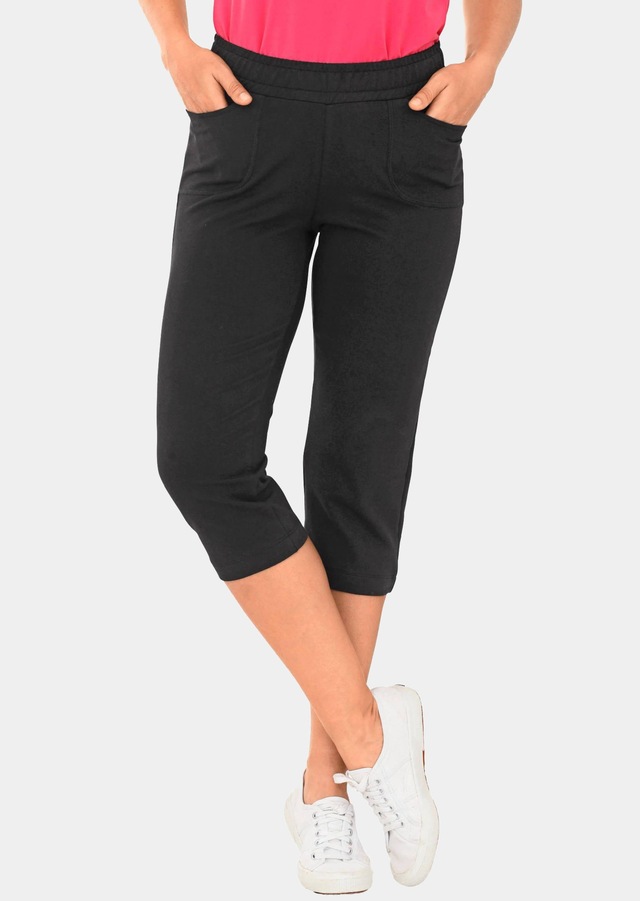 GOLDNER Stoffhose »Kurzgröße Bequeme Sommerhose mit sportivem Look« Bequeme Schlupfform