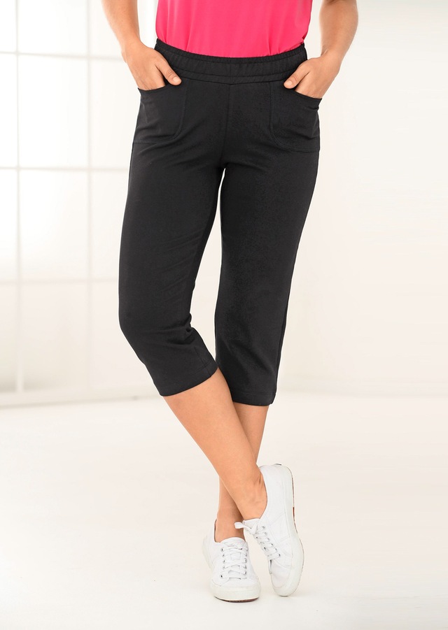 GOLDNER Stoffhose »Kurzgröße Bequeme Sommerhose mit sportivem Look« Bequeme Schlupfform