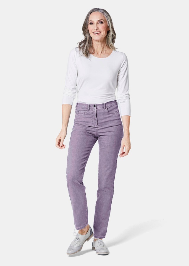 GOLDNER Regular-fit-Jeans »Kurzgröße Damen Jeans Slim Fit LOUISA mit Stretch-Anteil« Ohne