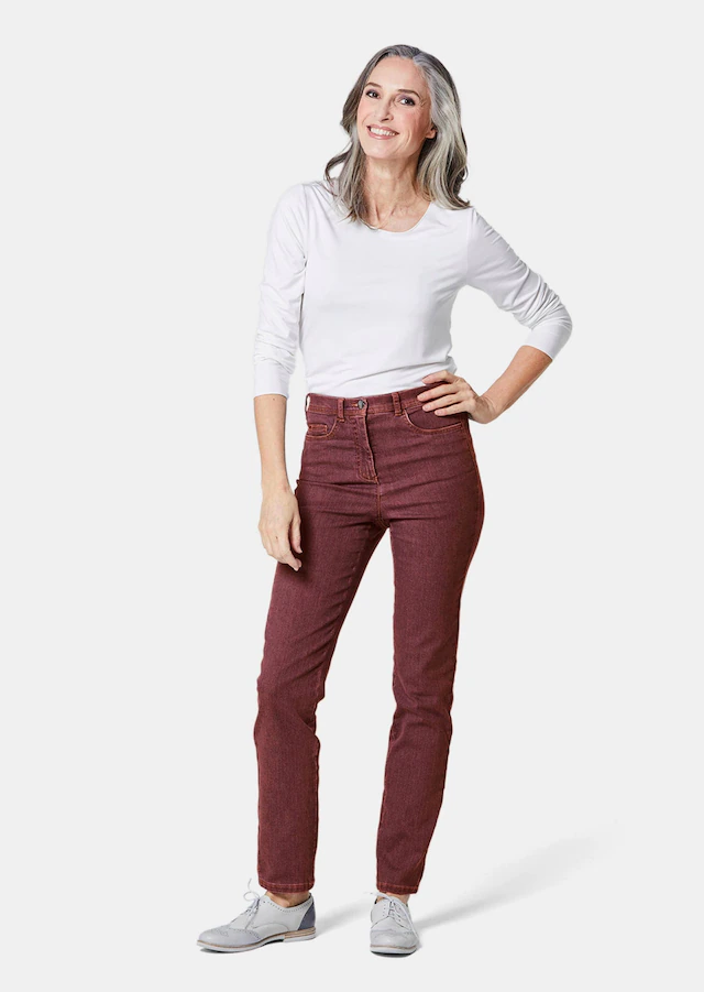 GOLDNER Regular-fit-Jeans »Kurzgröße Damen Jeans Slim Fit LOUISA mit Stretch-Anteil« Ohne