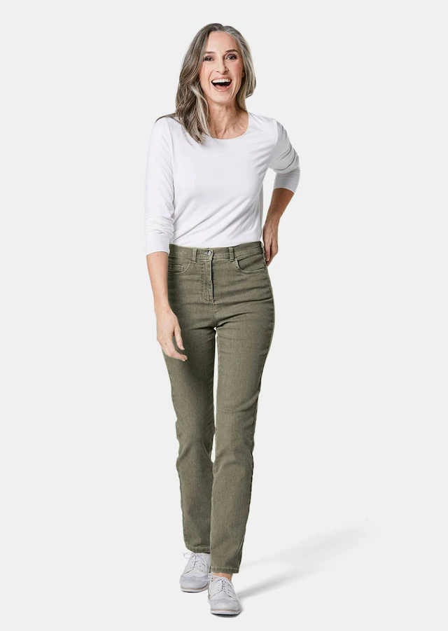 GOLDNER Regular-fit-Jeans »Kurzgröße Damen Jeans Slim Fit LOUISA mit Stretch-Anteil« Ohne