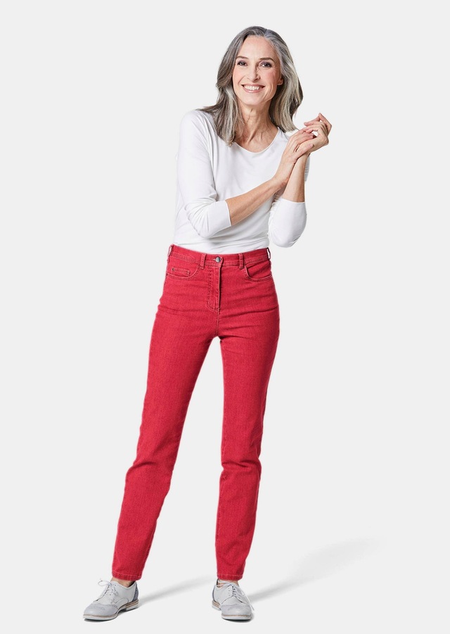 GOLDNER Regular-fit-Jeans »Kurzgröße Damen Jeans Slim Fit LOUISA mit Stretch-Anteil« Ohne