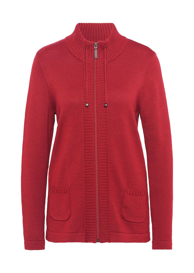GOLDNER Strickjacke »Herbstcardigan mit Reißverschluss« Aufwendig in Form gestrickt für perfekte Passform