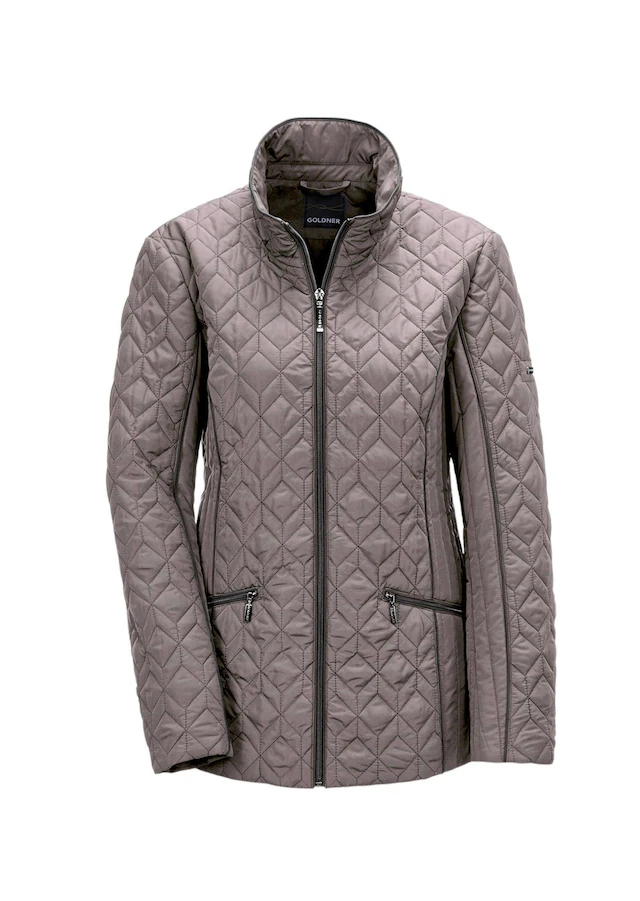 GOLDNER Steppjacke »Winterjacke mit Stehkragen« Modern intepretierter Rautenstepp