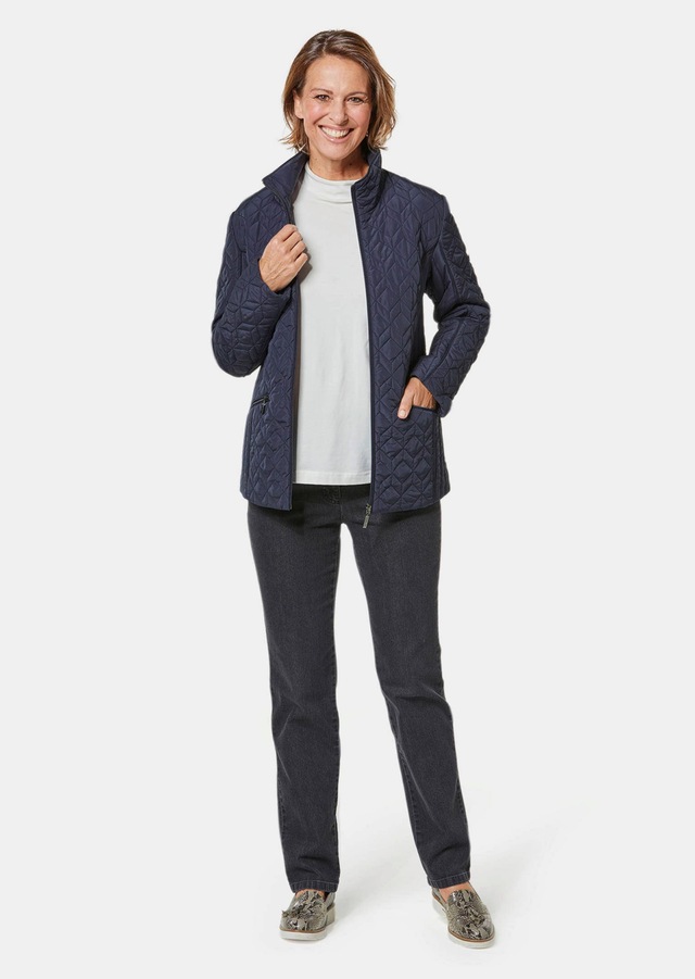 GOLDNER Steppjacke »Winterjacke mit Stehkragen« Modern intepretierter Rautenstepp