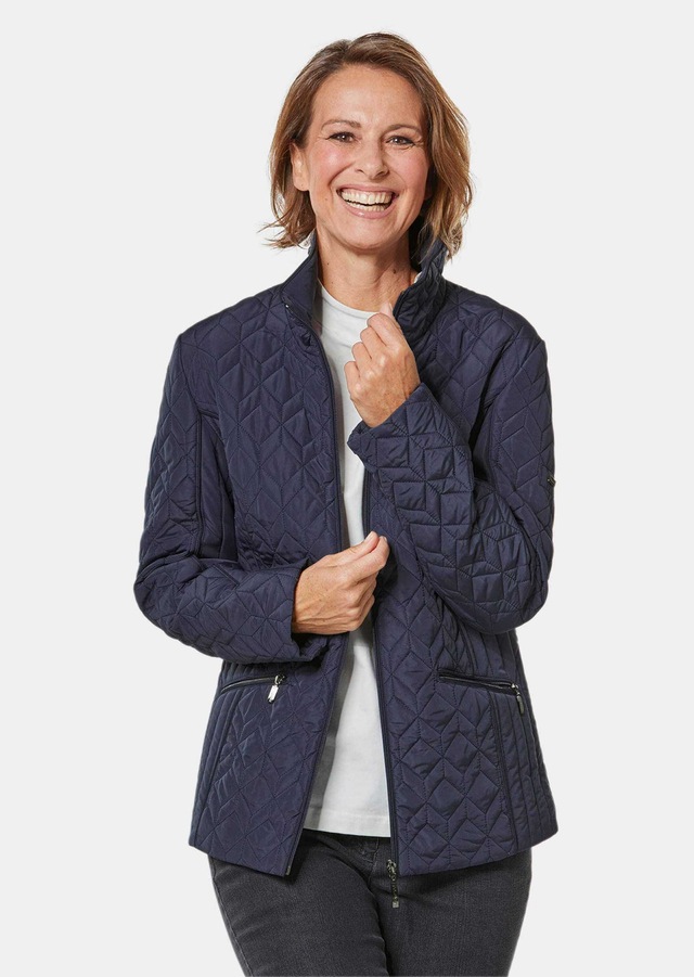 GOLDNER Steppjacke »Winterjacke mit Stehkragen« Modern intepretierter Rautenstepp