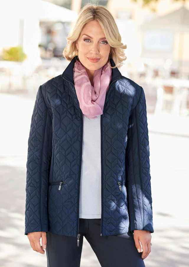 GOLDNER Steppjacke »Winterjacke mit Stehkragen« Modern intepretierter Rautenstepp