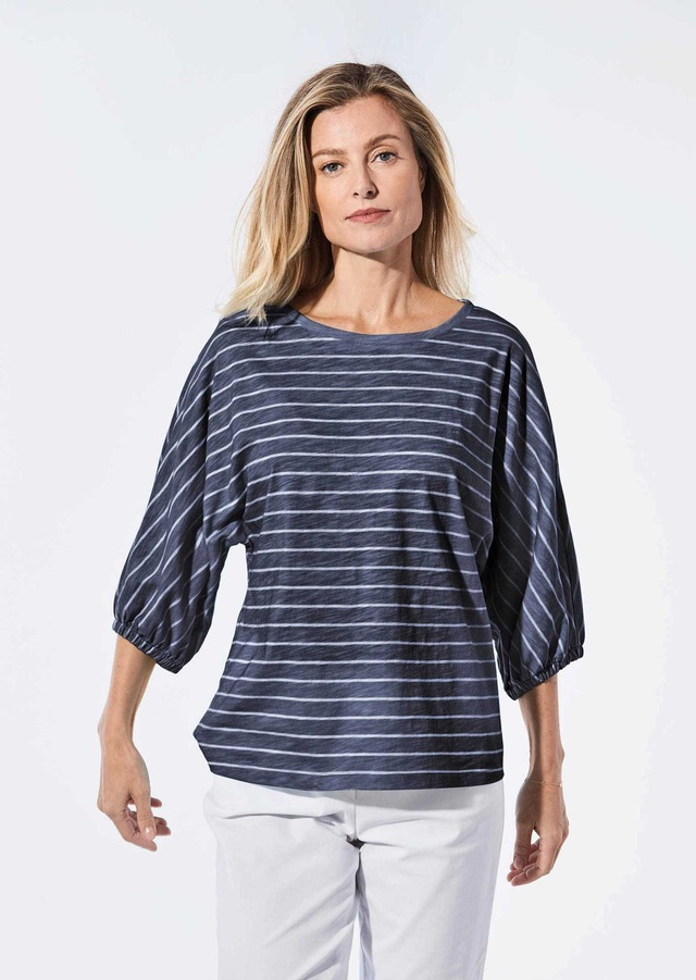 GOLDNER Kurzarmshirt »Shirt aus Effektgarn« Fledermausärmel
