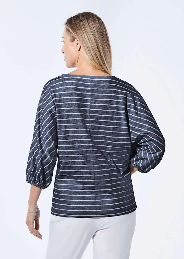 GOLDNER Kurzarmshirt »Shirt aus Effektgarn« Fledermausärmel