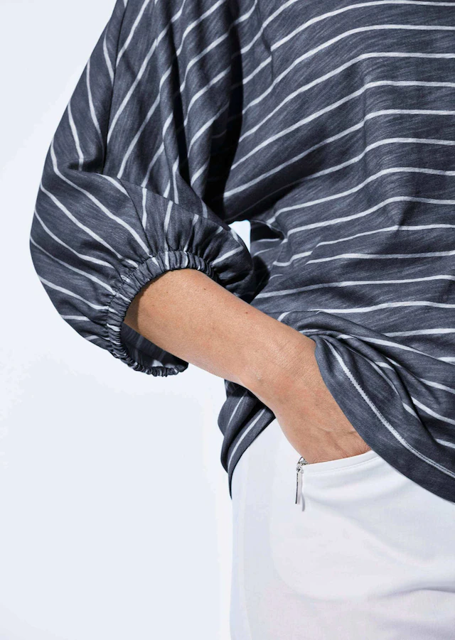 GOLDNER Kurzarmshirt »Shirt aus Effektgarn« Fledermausärmel