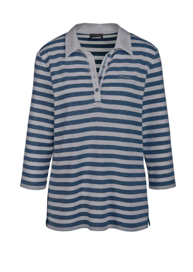 GOLDNER Poloshirt »Hochwertiges Langarmshirt mit Polokragen« Mit glitzernden Details