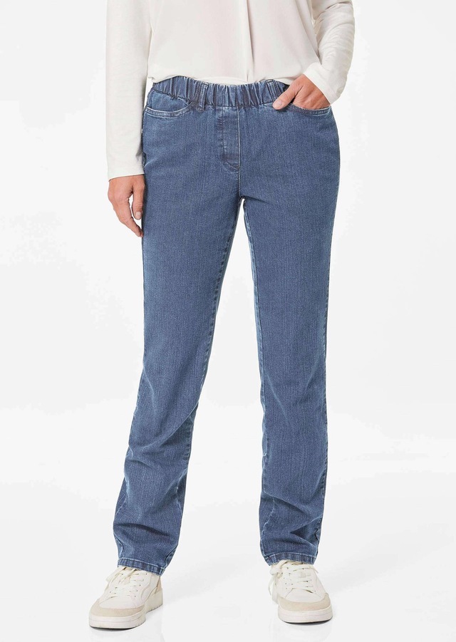 GOLDNER Regular-fit-Jeans »Kurzgröße Klassische Jeansschlupfhose LOUISA« Dehnbar in jede Richtung
