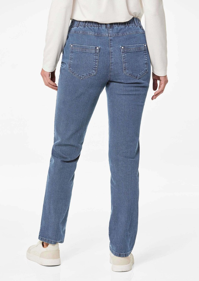 GOLDNER Regular-fit-Jeans »Kurzgröße Klassische Jeansschlupfhose LOUISA« Dehnbar in jede Richtung