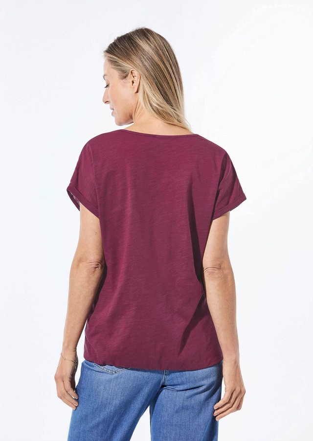 GOLDNER Kurzarmshirt »Kurzgröße Shirt aus Effektgarn« Flammengarn