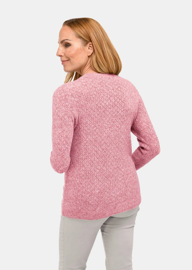 GOLDNER Strickpullover »Femininer Ajourpullover aus hochwertigem Melange-Garn« Sehr gut kombinierbares Wohlfühlstück