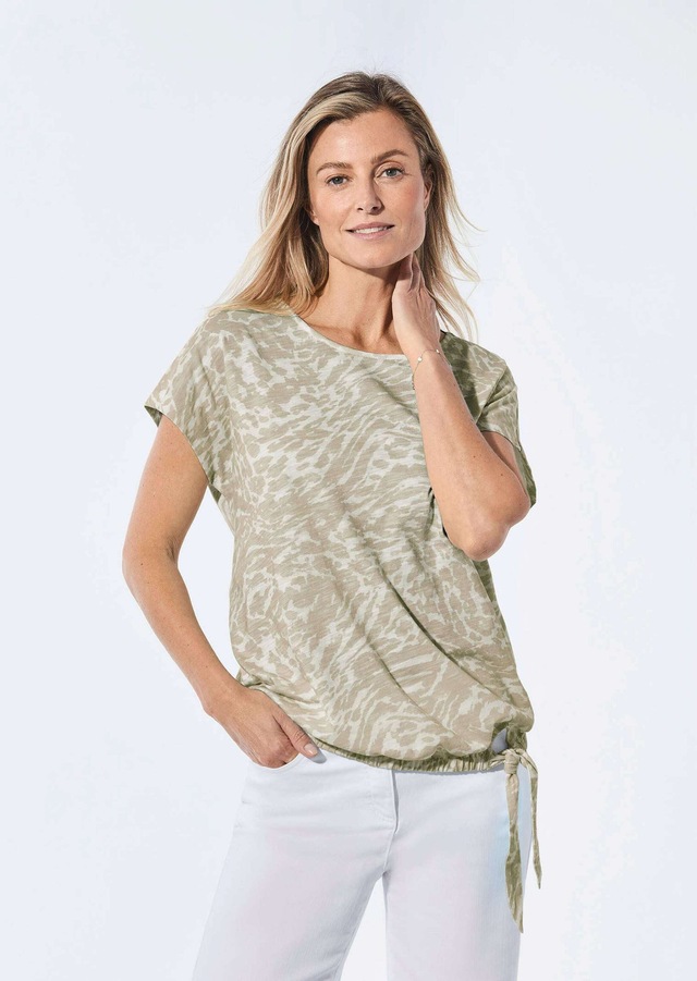 GOLDNER Kurzarmshirt »Kurzgröße Shirt mit U-Boot-Ausschnitt« U-Boot-Ausschnitt