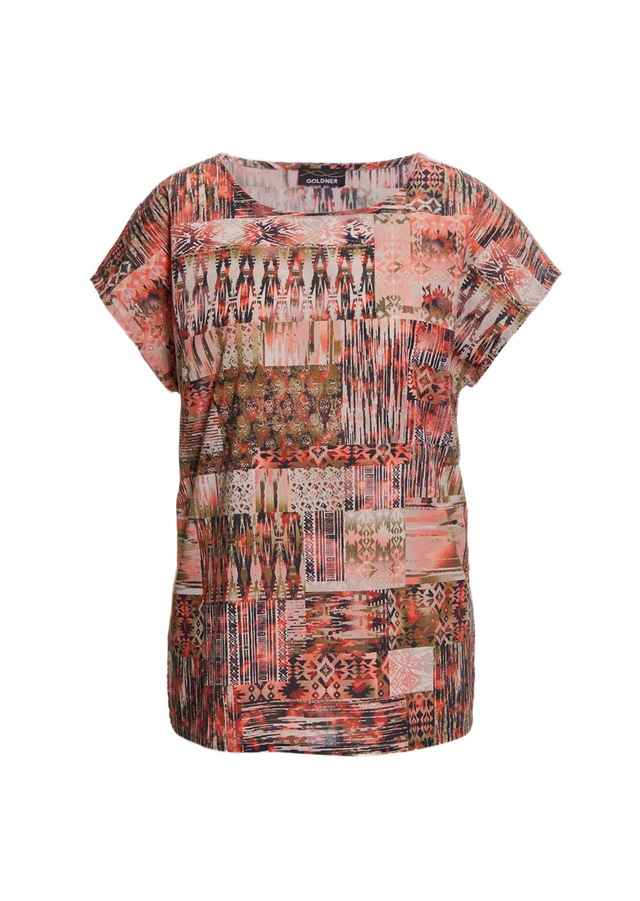 GOLDNER Druckbluse »Ultraleichte Druckbluse aus reiner Baumwolle« Ohne