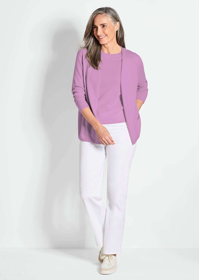 GOLDNER Strickjacke »Cardigan in langer offener Form« Aufwendig in Form gestrickt