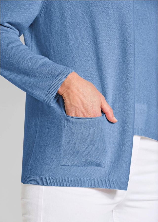 GOLDNER Strickjacke »Cardigan in langer offener Form« Aufwendig in Form gestrickt