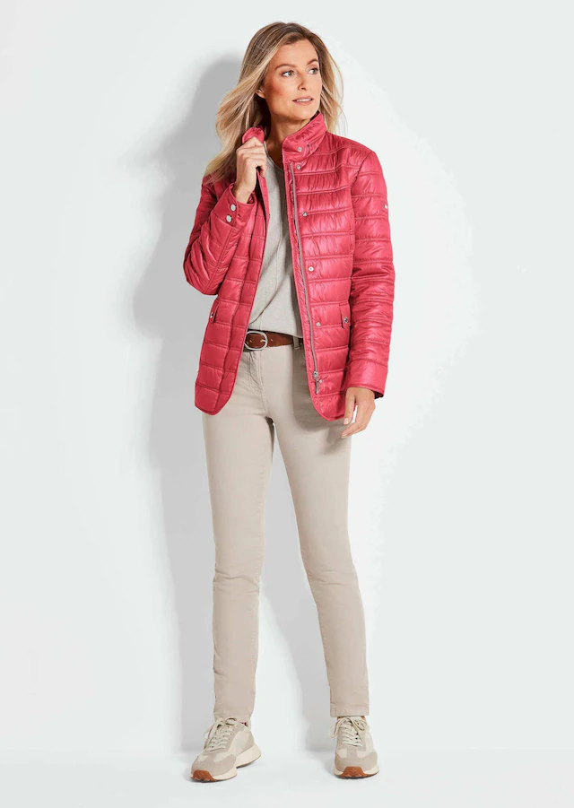 GOLDNER Steppjacke »Leichte Steppjacke mit vielen Details« mit Ripsbändern an den Taschen