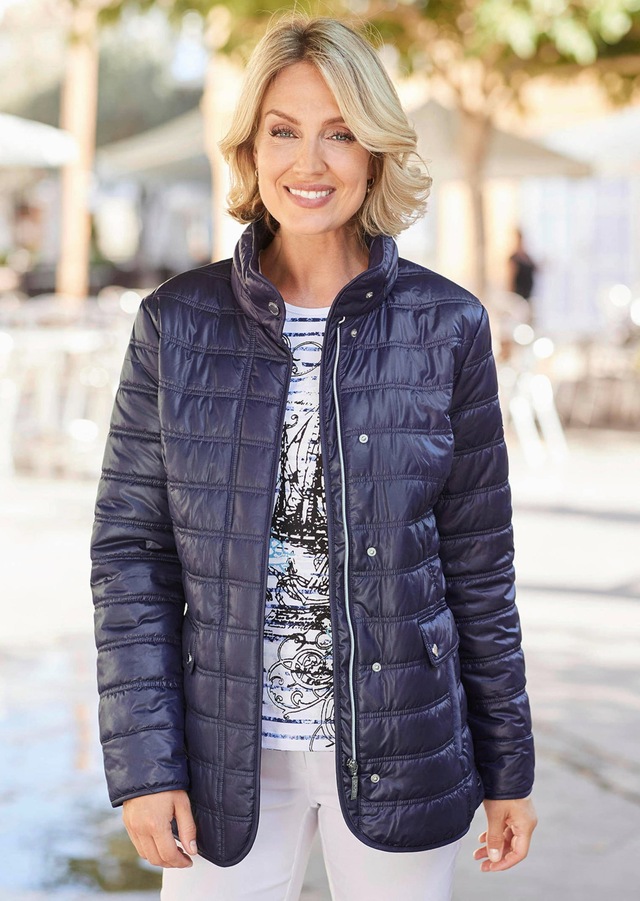 GOLDNER Steppjacke »Leichte Steppjacke mit vielen Details« mit Ripsbändern an den Taschen