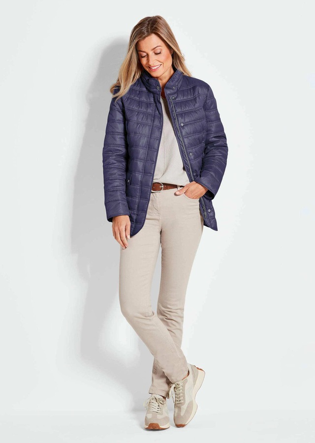 GOLDNER Steppjacke »Leichte Steppjacke mit vielen Details« mit Ripsbändern an den Taschen