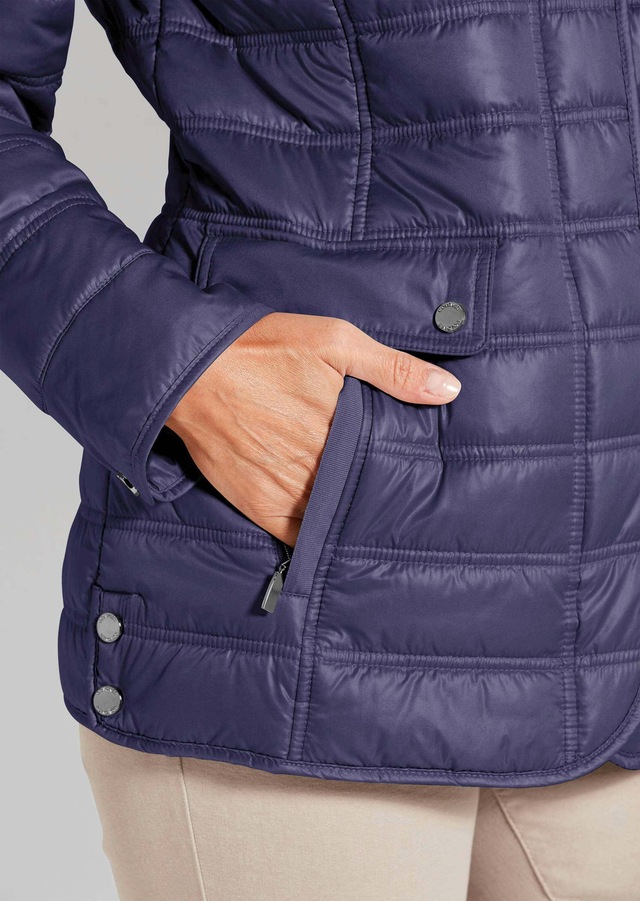 GOLDNER Steppjacke »Leichte Steppjacke mit vielen Details« mit Ripsbändern an den Taschen
