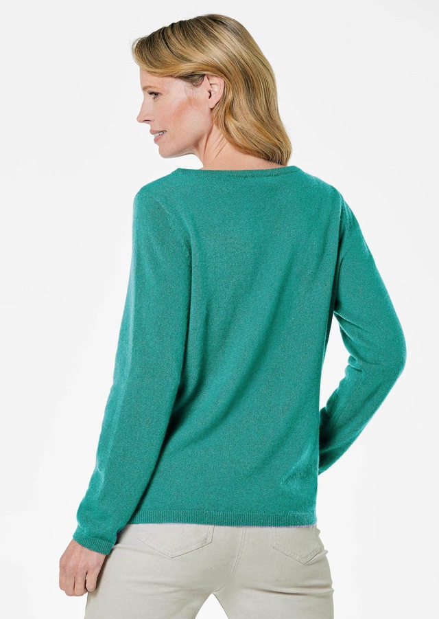 GOLDNER Strickpullover »Kurzgröße Feinstrickshirt mit U-Boot-Ausschnitt« keine/nicht relevant