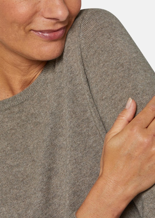 GOLDNER Strickpullover »Kurzgröße Feinstrickshirt mit U-Boot-Ausschnitt« keine/nicht relevant