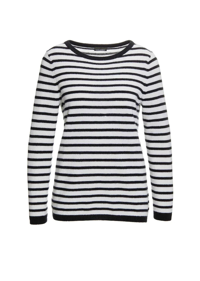 GOLDNER Strickpullover »Kurzgröße Feinstrickshirt mit U-Boot-Ausschnitt« keine/nicht relevant