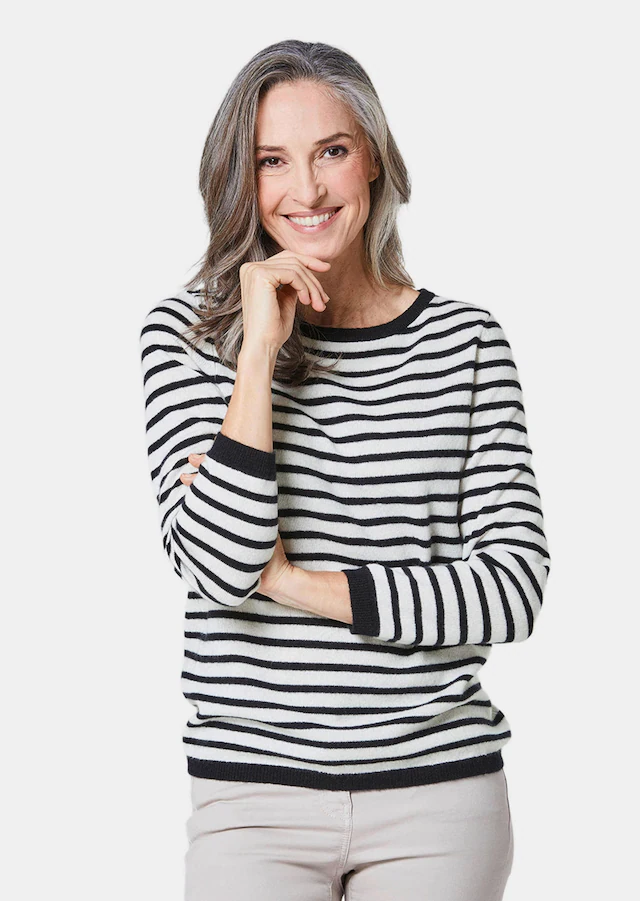 GOLDNER Strickpullover »Kurzgröße Feinstrickshirt mit U-Boot-Ausschnitt« keine/nicht relevant