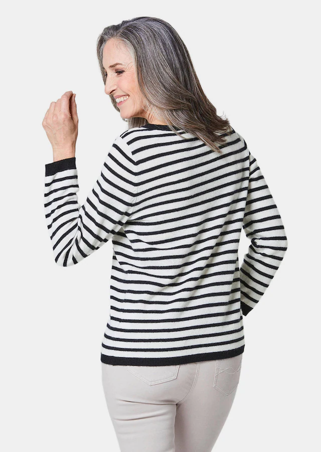 GOLDNER Strickpullover »Kurzgröße Feinstrickshirt mit U-Boot-Ausschnitt« keine/nicht relevant
