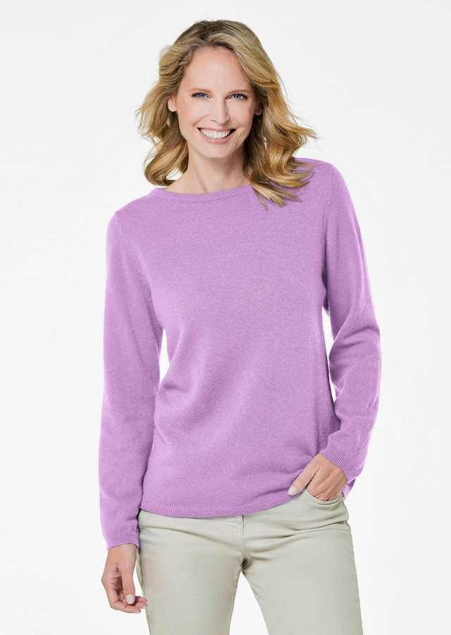 GOLDNER Strickpullover »Kurzgröße Feinstrickshirt mit U-Boot-Ausschnitt« keine/nicht relevant