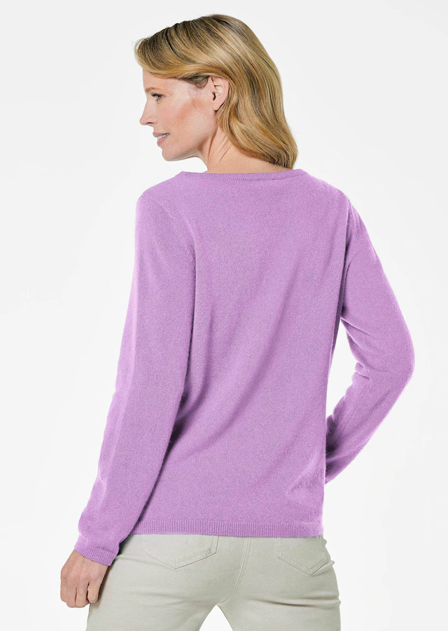 GOLDNER Strickpullover »Kurzgröße Feinstrickshirt mit U-Boot-Ausschnitt« keine/nicht relevant