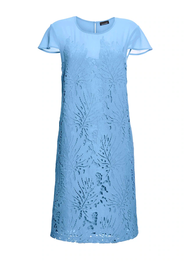 GOLDNER Abendkleid »Kleid aus sommerlicher Spitze« mit kleinen Flügelärmelchen
