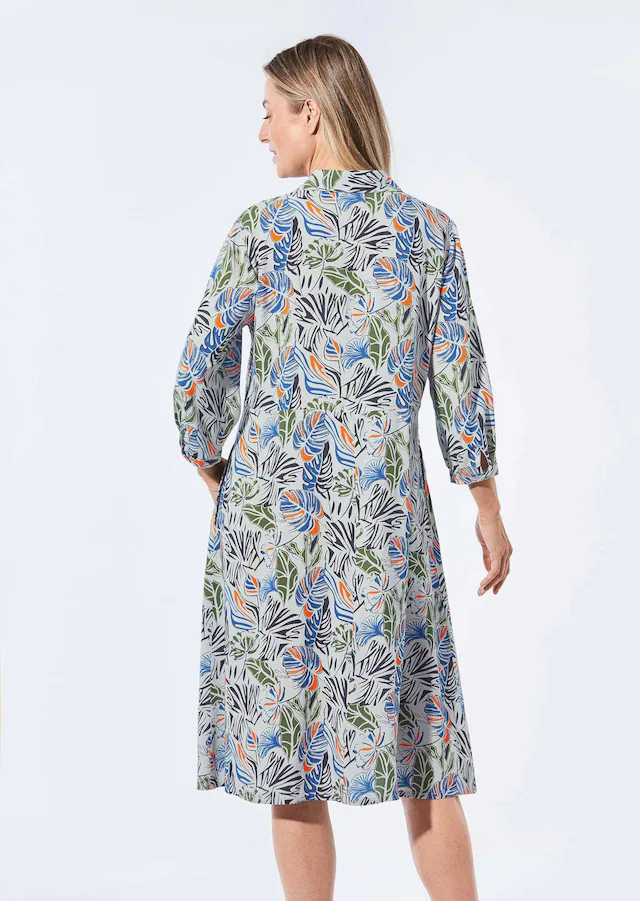 GOLDNER Sommerkleid »Kurzgröße Blusenkleid mit Hemdkragen« Eingrifftaschen mit Knopfleiste