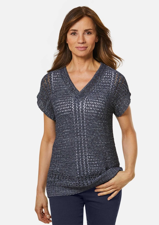 GOLDNER Strickpullover »Kurzgröße Pullover« Ohne