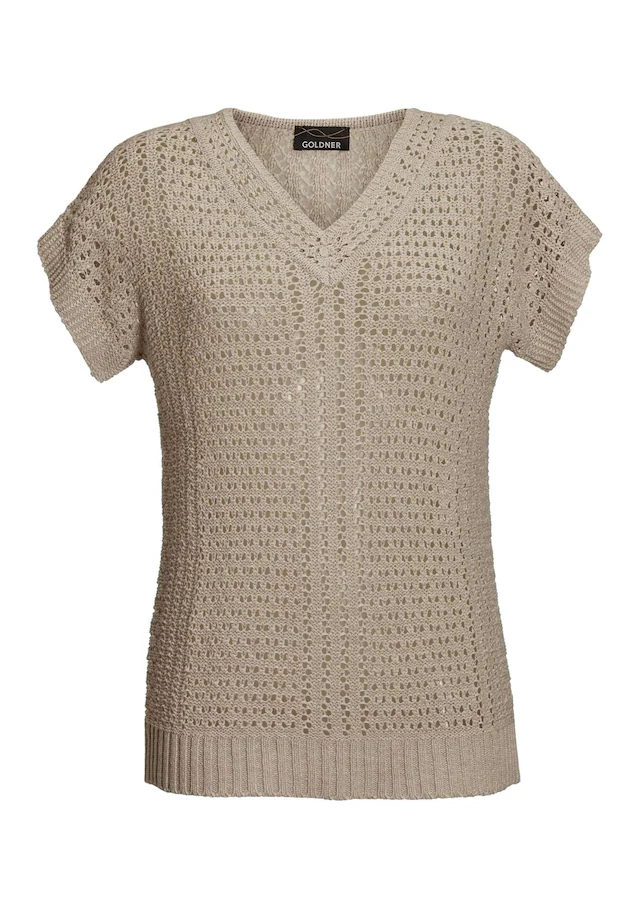 GOLDNER Strickpullover »Kurzgröße Pullover« Ohne