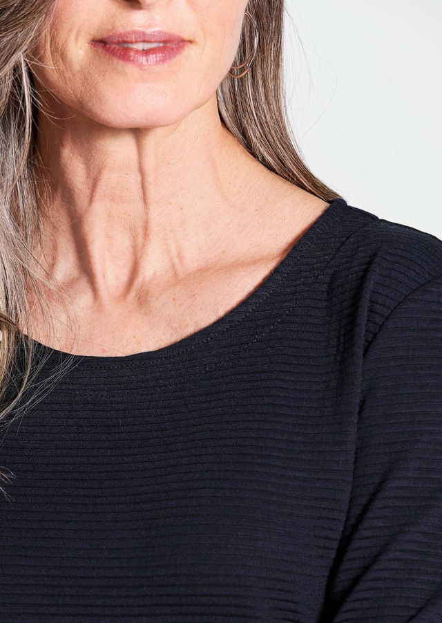 GOLDNER Kurzarmshirt »Kurzgröße Gerades, bequemes Halbarm T-Shirt« Saum mit Kordelzug
