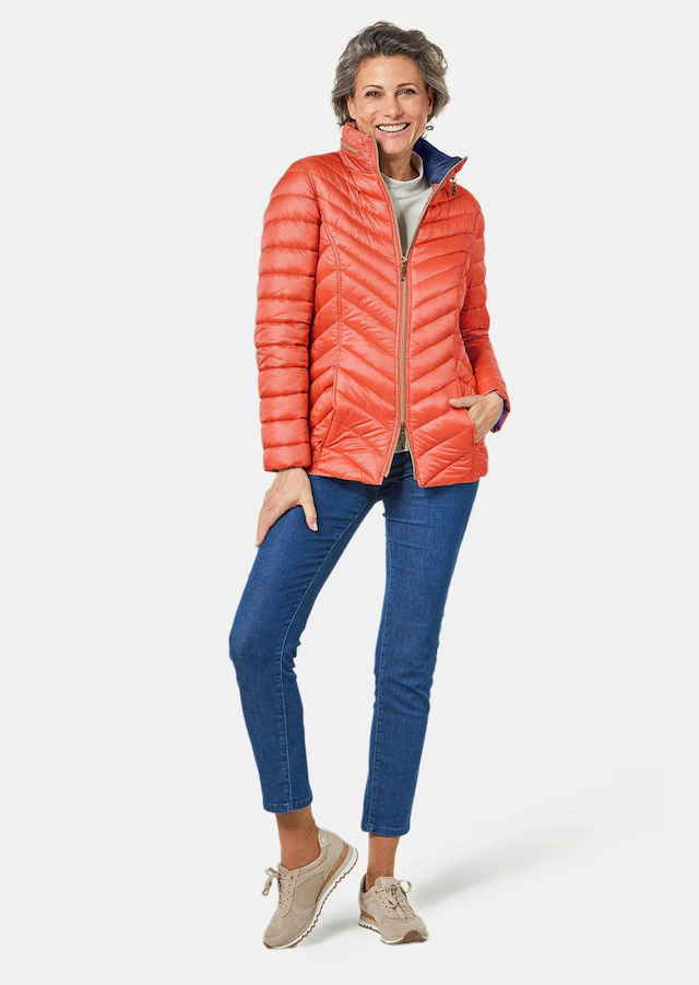GOLDNER Steppjacke »Kurzgröße Leichte Steppjacke in knitterarmer Ware« Leichte Wattierung mit Diagonalstepp